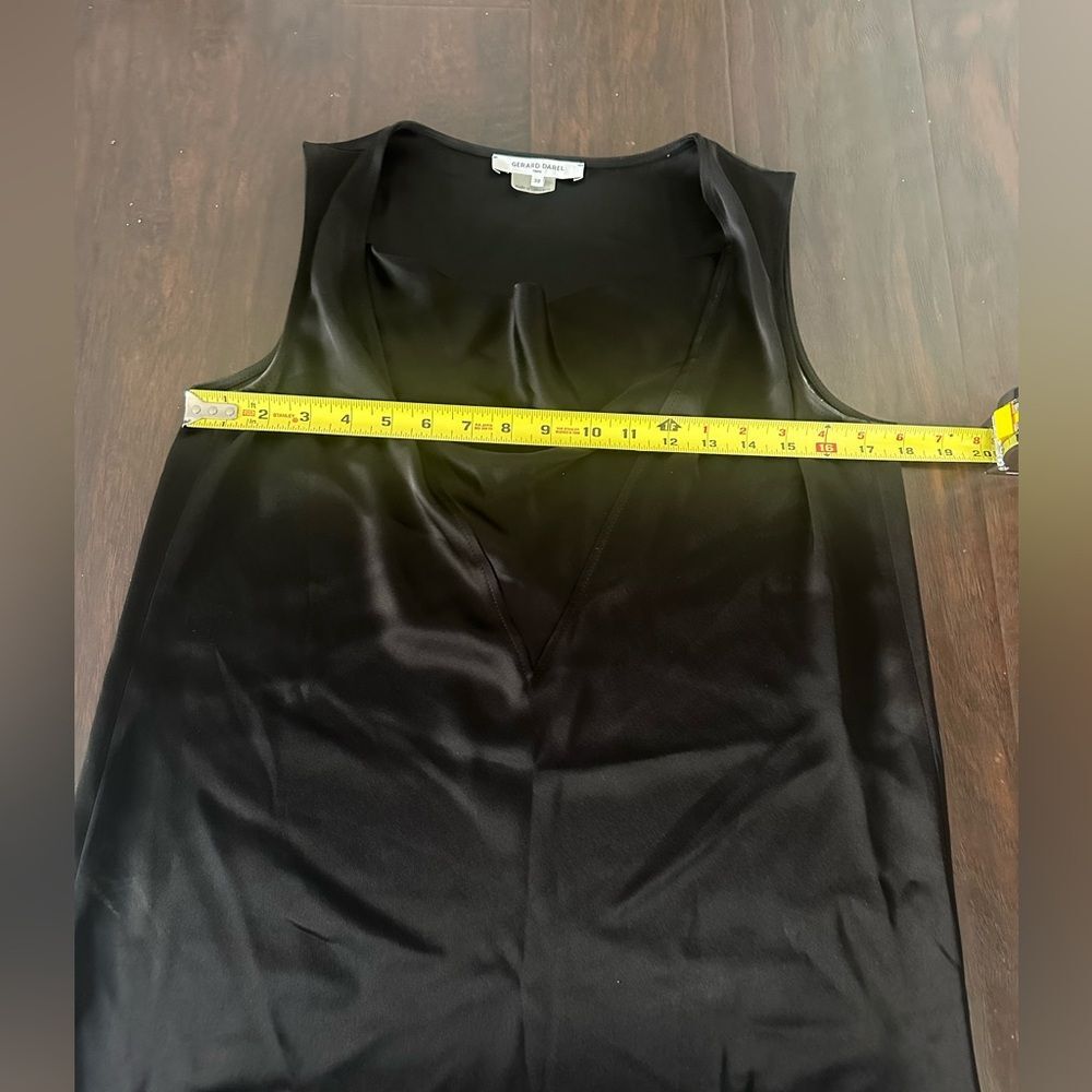 Gerard Darel black sleeveless satin blouse size 38 - Picture 7 of 8
